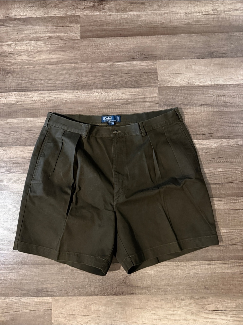 Polo by Ralph Lauren Classic Men's Olive Pleated Shorts